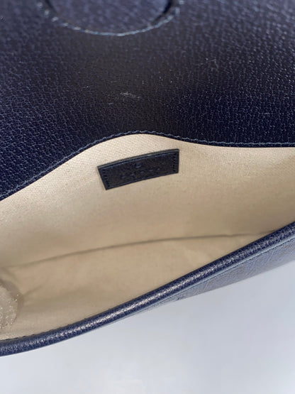 Gucci Flap Belt Bag GG Canvas, NAVY, CANVAS, Shoulder bag