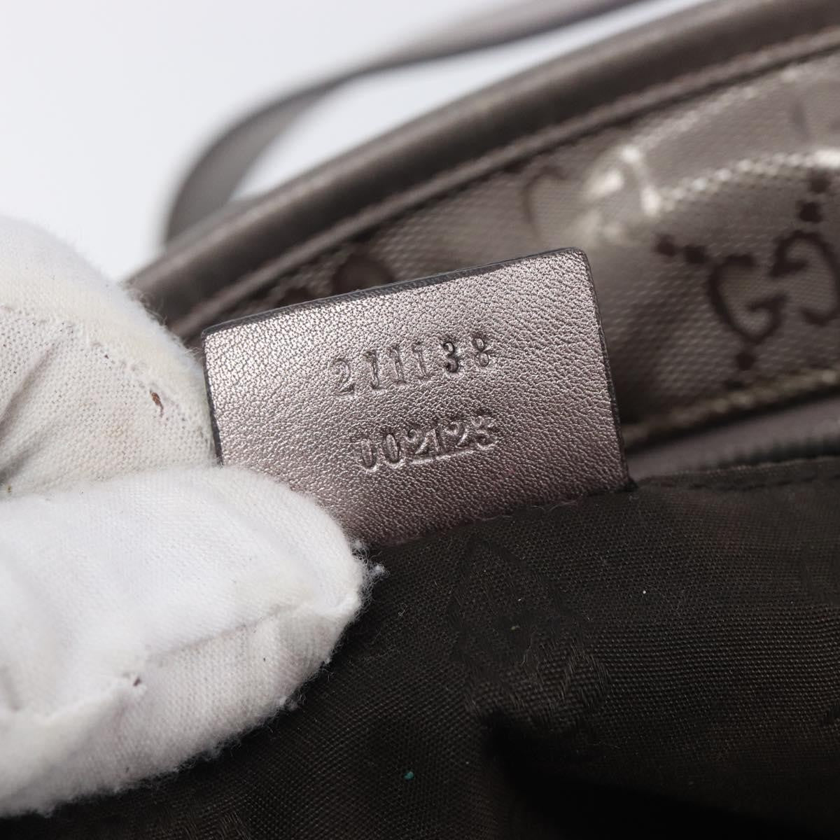 Gucci Tote GG Imprime, Silver, Canvas, Tote Bag