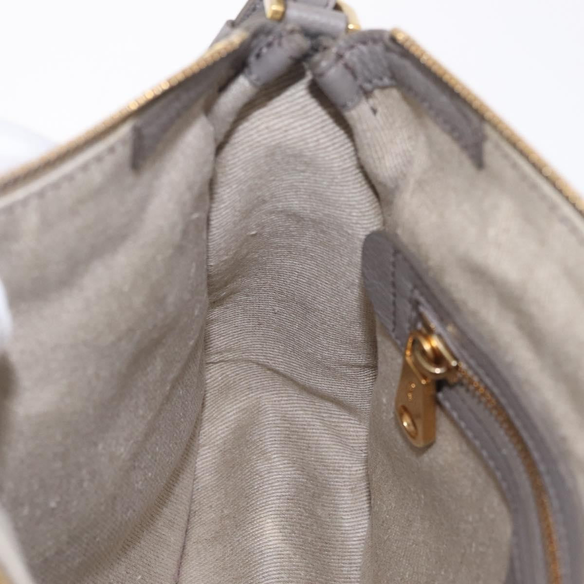 Chloe Marcie Satchel Leather, Gray, Leather, Handbag