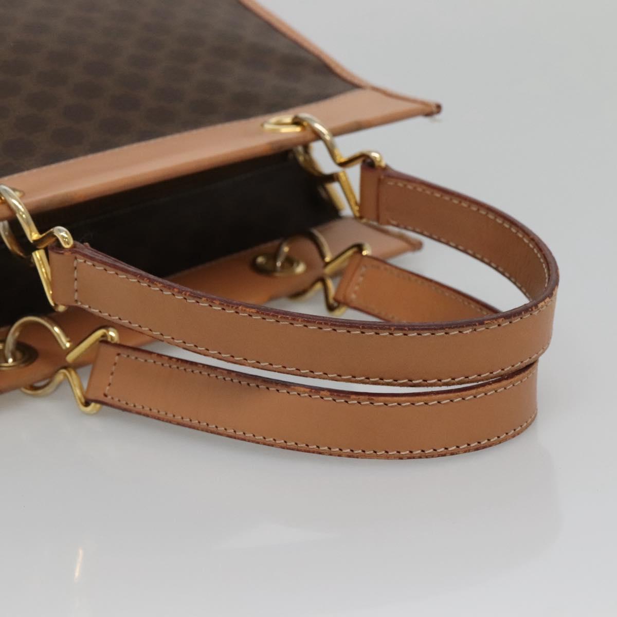 Celine Macadam Shoulder Bag Canvas, BROWN, CANVAS, Shoulder bag