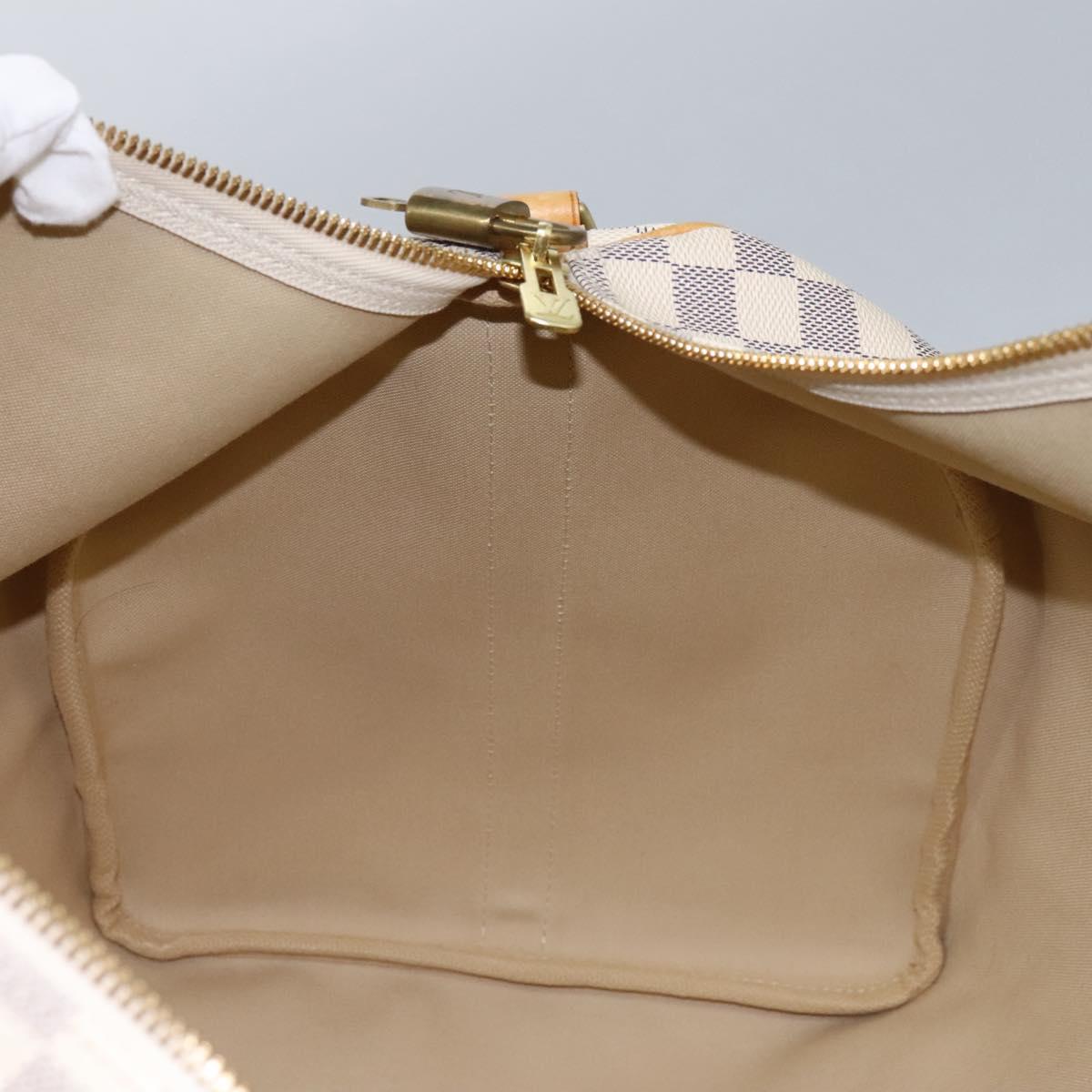 Louis Vuitton Keepall Bandoulière 55, White, Canvas, travel
