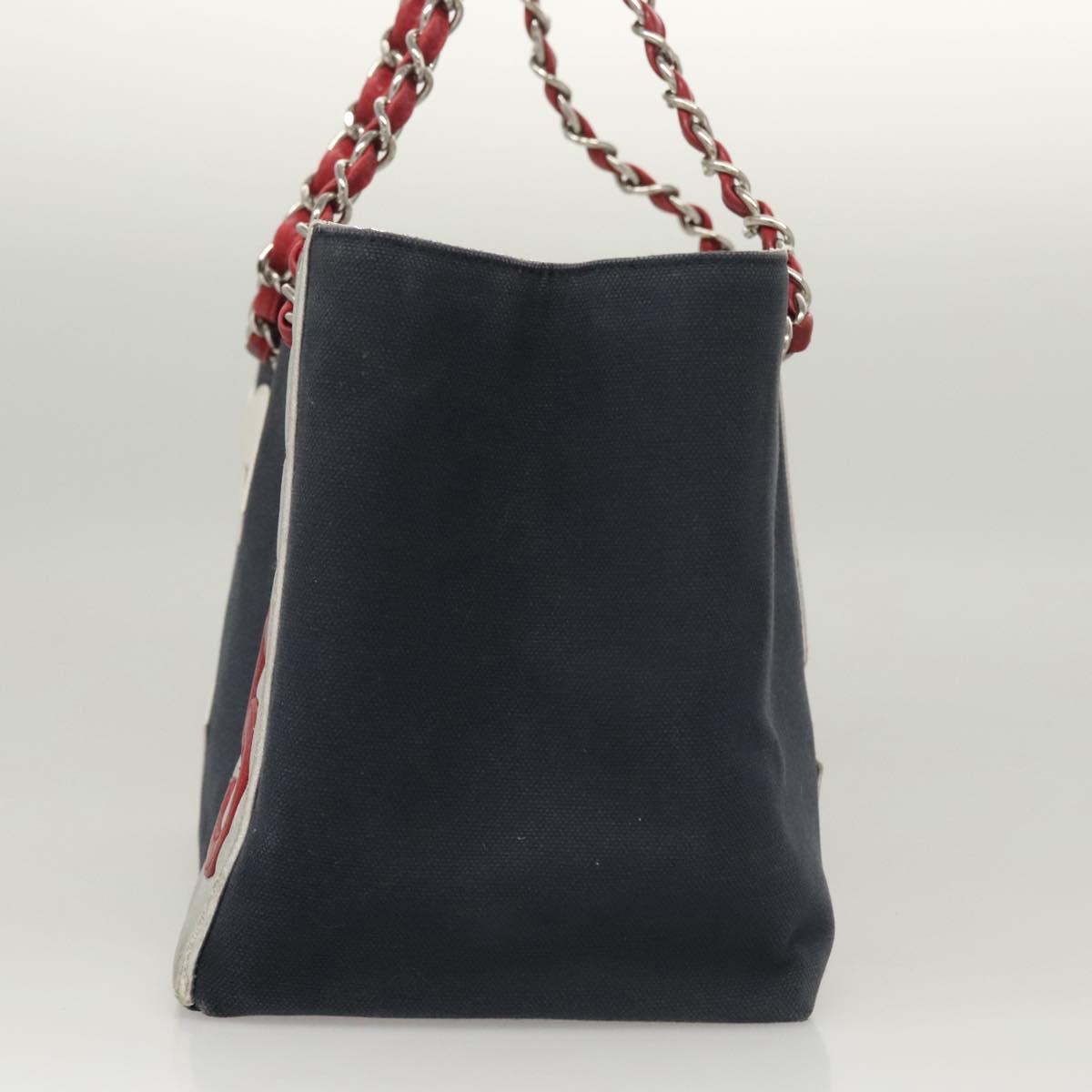 Chanel Numero 5, Navy, Canvas, tote