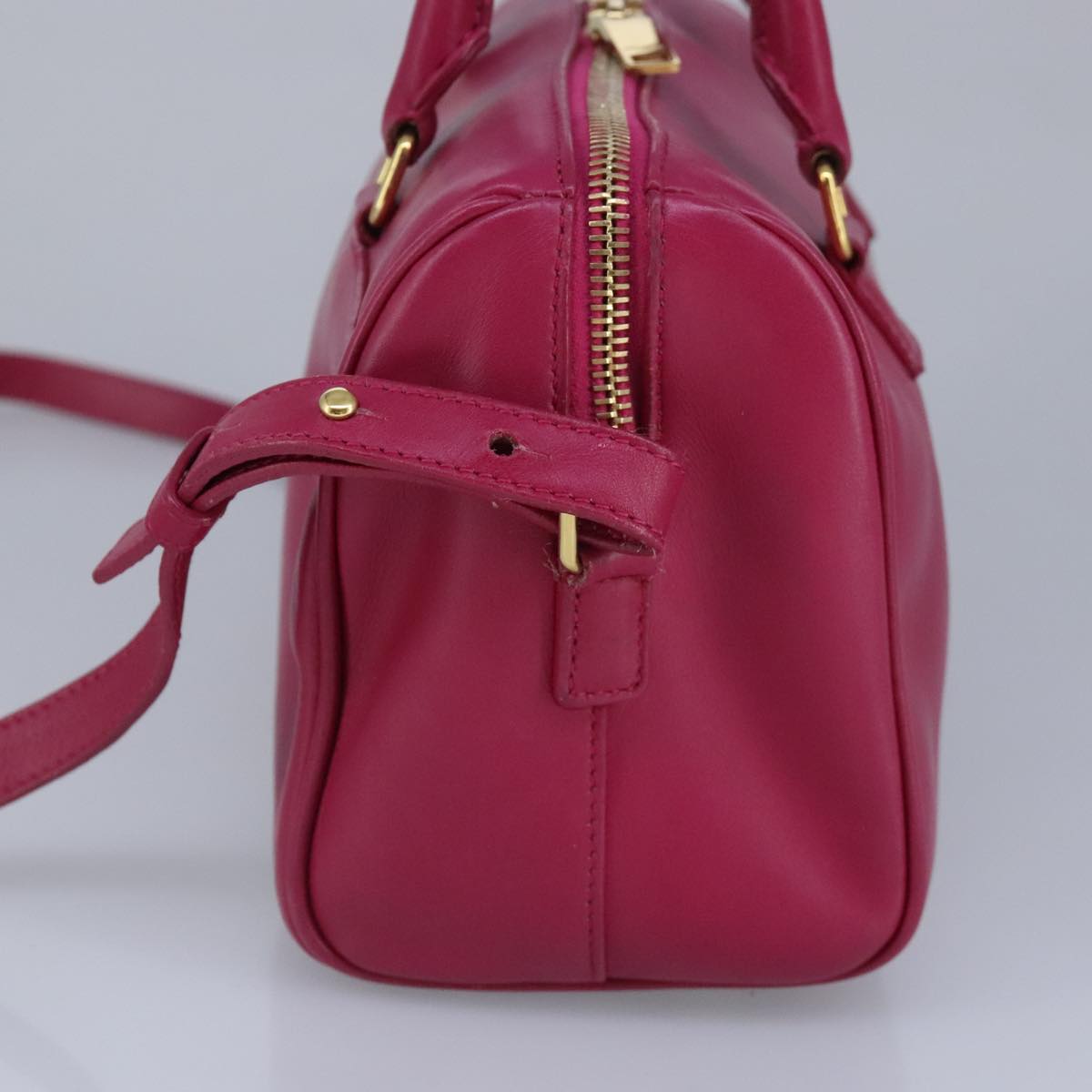 Saint Laurent Duffle, Pink, Leather, handbag