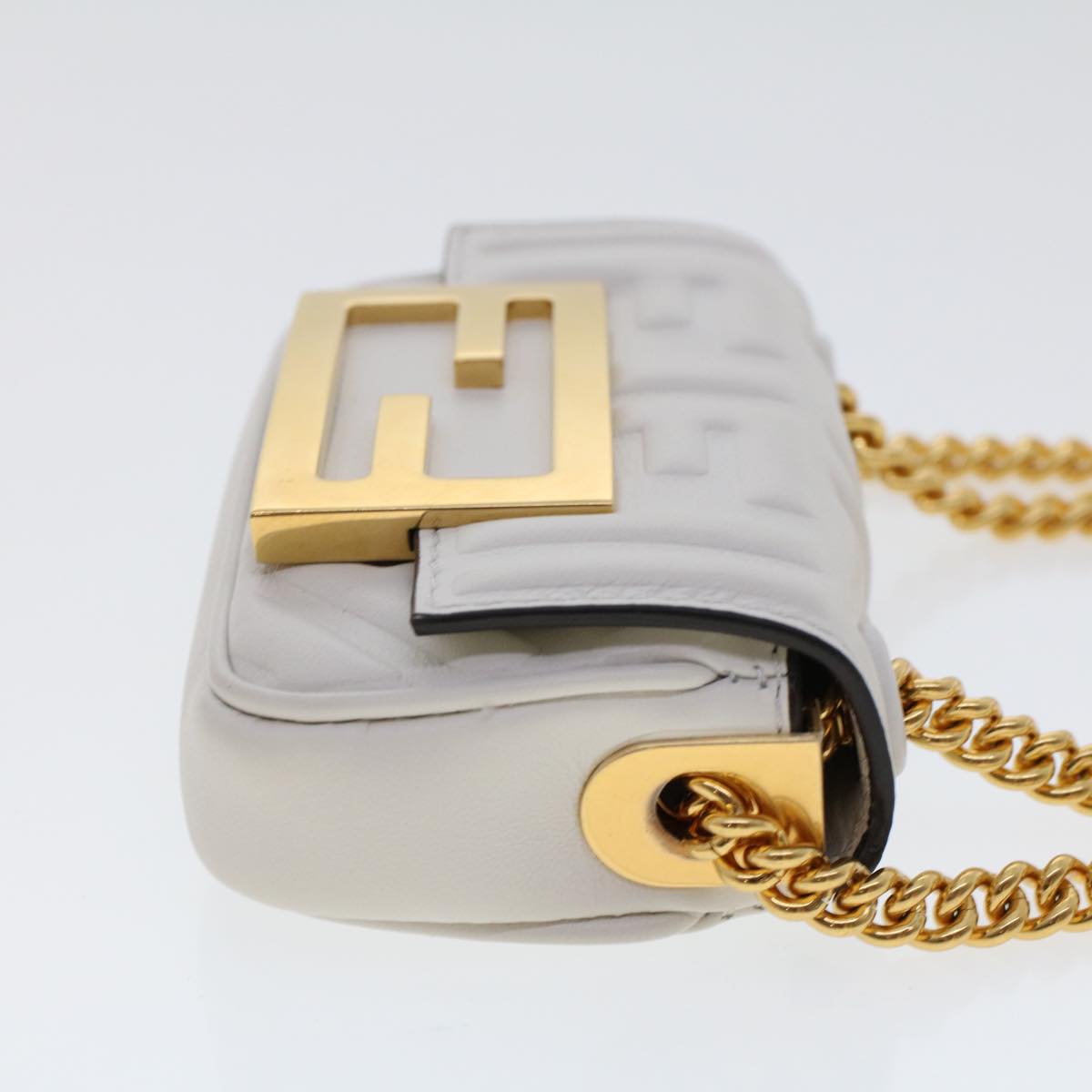 Fendi, White, Leather, shoulder