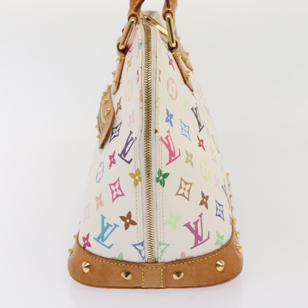 Louis Vuitton Alma, White, Canvas, handbag