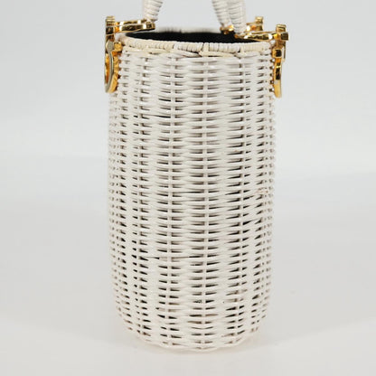 Salvatore Ferragamo Gancini, White, Leather, handbag