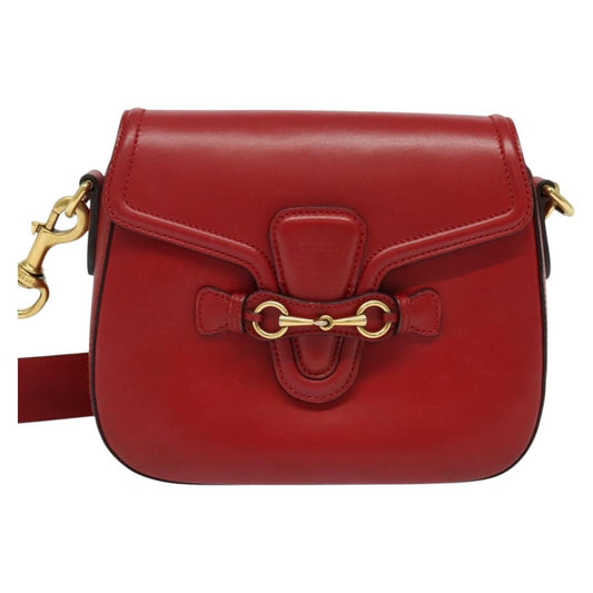 Gucci Lady Web, Red, Leather, shoulder
