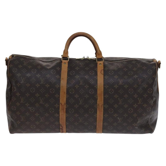 Louis Vuitton Keepall Bandoulière 60, Brown, Canvas, travel