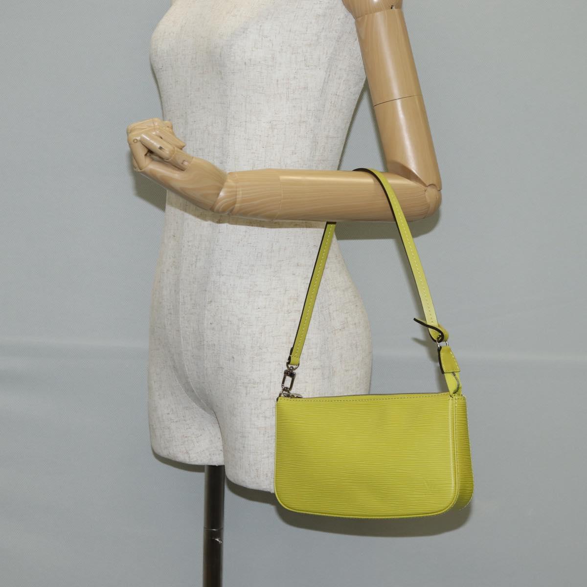 Louis Vuitton Pochette Accessoire, Yellow, Leather, clutch