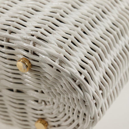 Salvatore Ferragamo Gancini, White, Leather, handbag