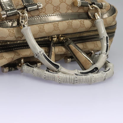 Gucci Bamboo, Beige, Canvas, handbag