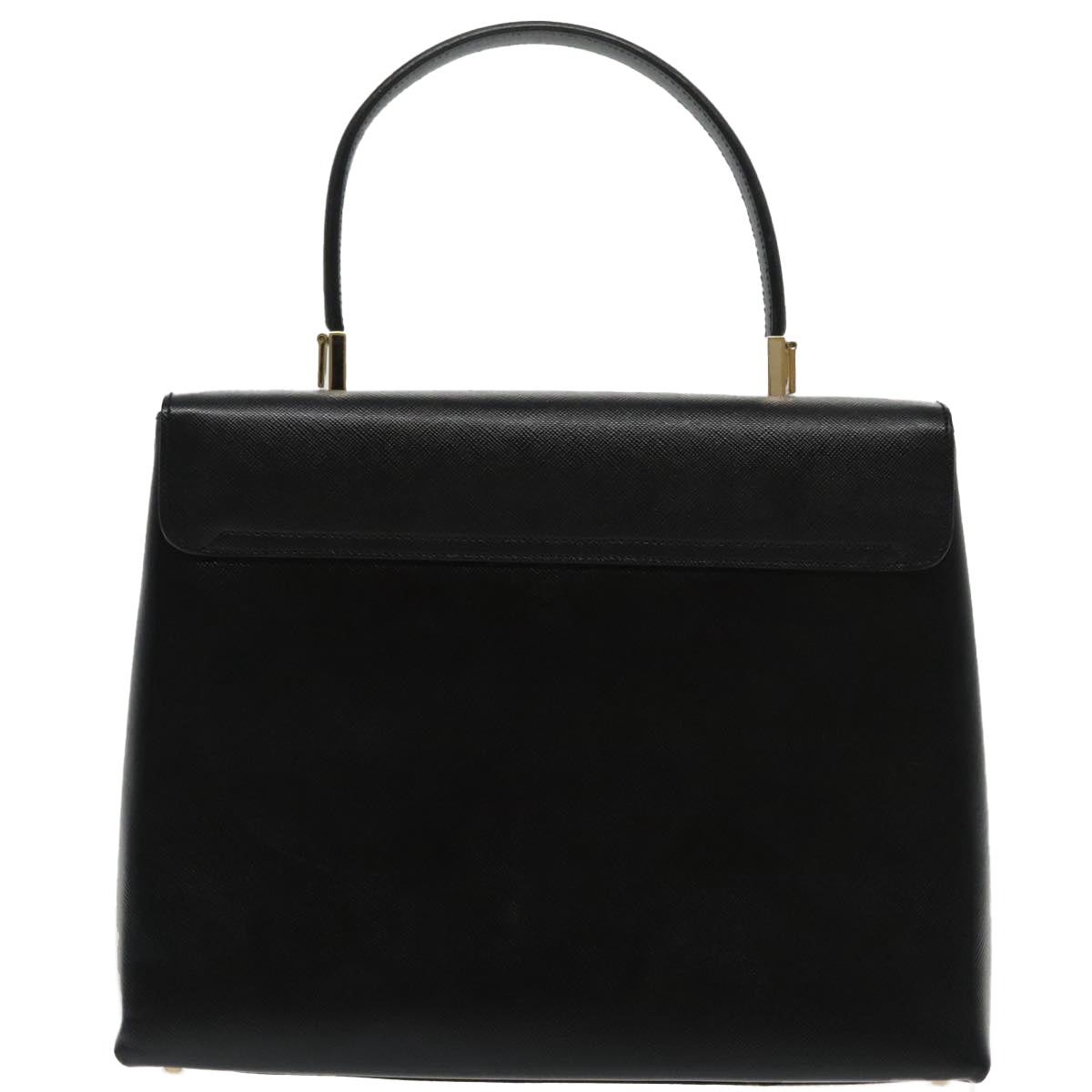 Salvatore Ferragamo Gancini, Black, Leather, handbag