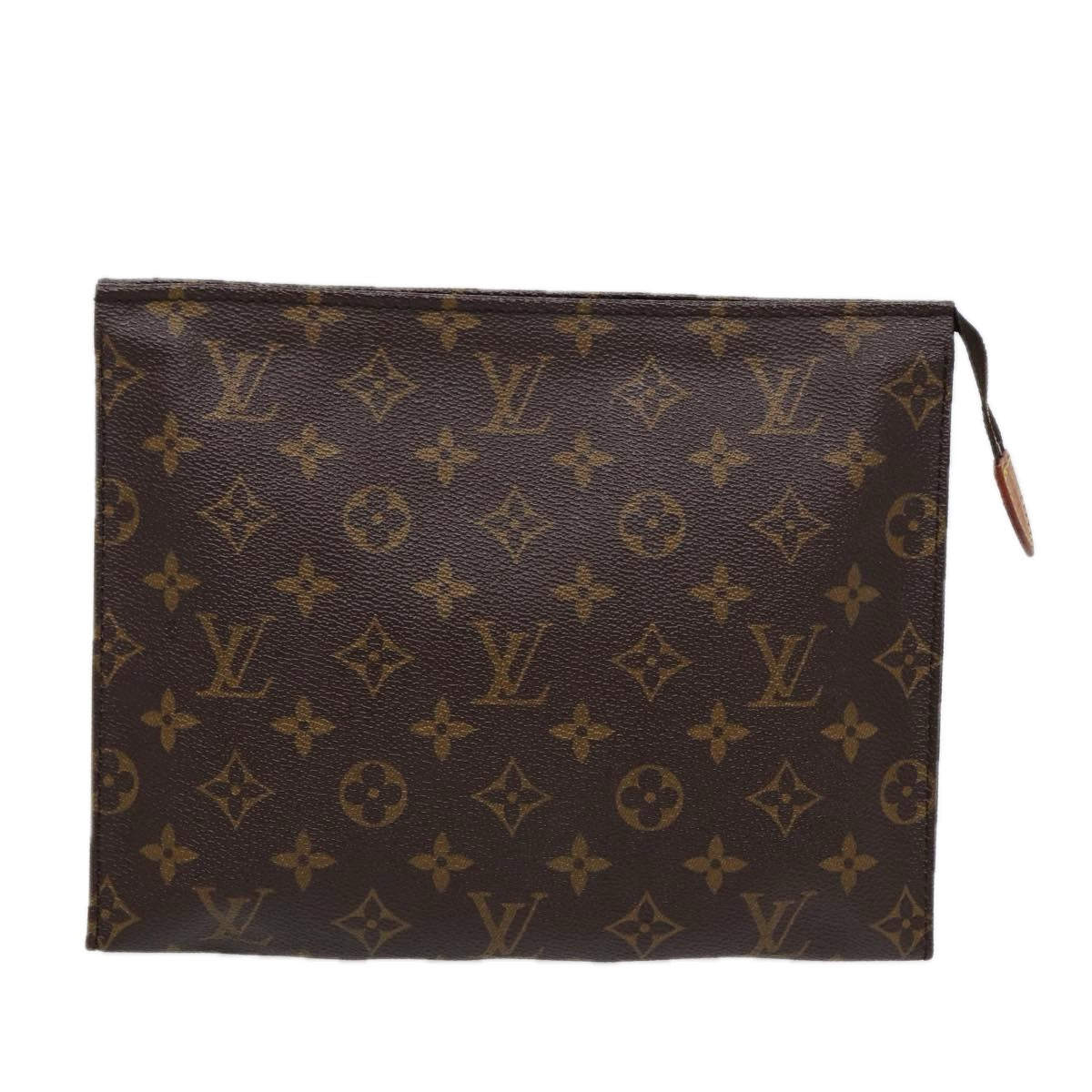 Louis Vuitton Poche Toilette, Brown, Canvas, clutch