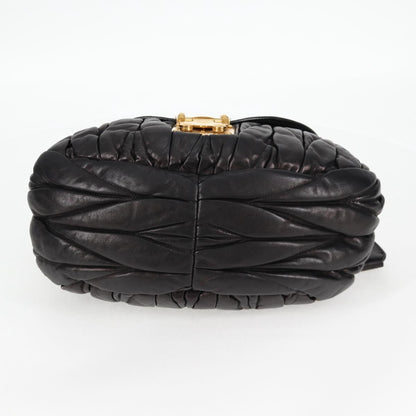 Miu Miu Coffer, Black, Leather, handbag