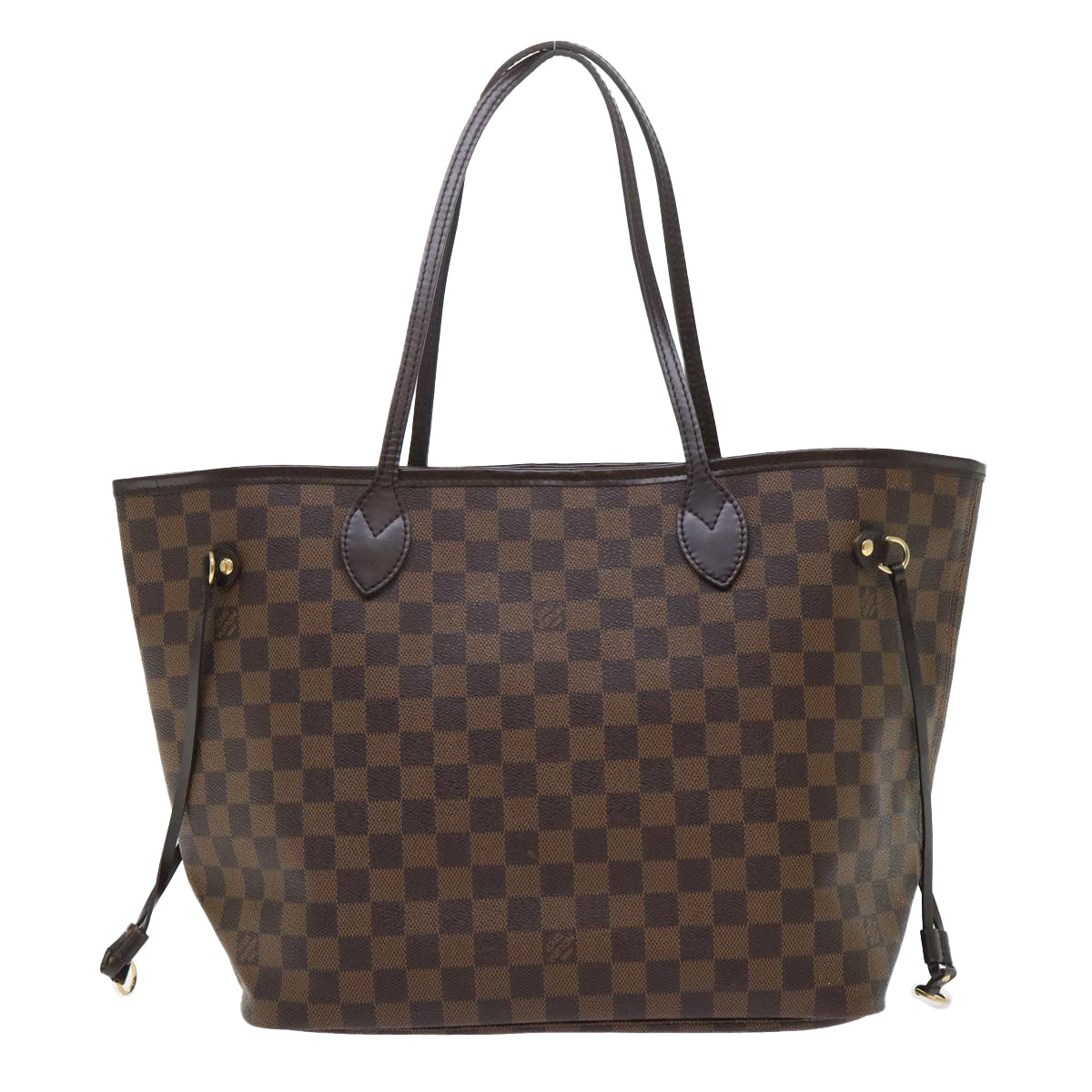 Louis Vuitton Neverfull MM, Brown, Canvas, tote