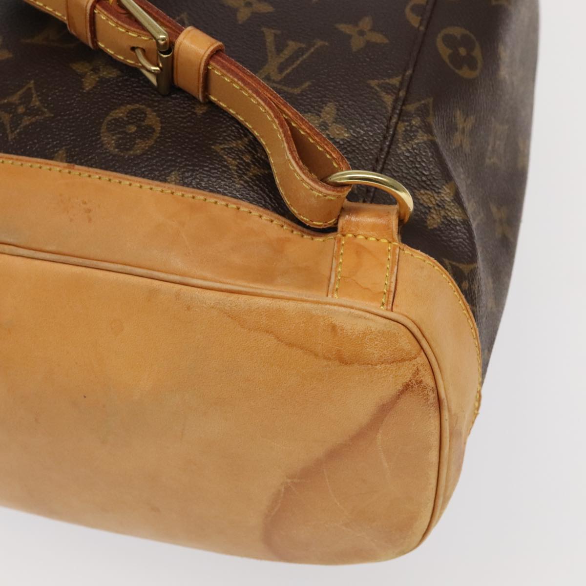 Louis Vuitton Montsouris, Brown, Canvas, backpack