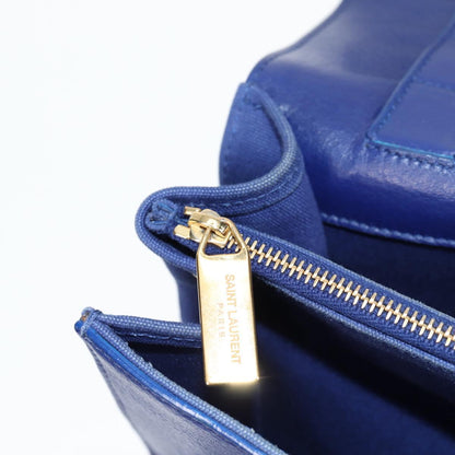 Yves Saint Laurent Muse Two, Blue, Leather, shoulder