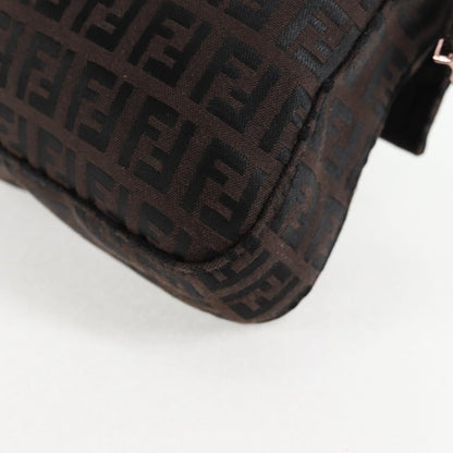 Fendi Baguette, Brown, Canvas, shoulder