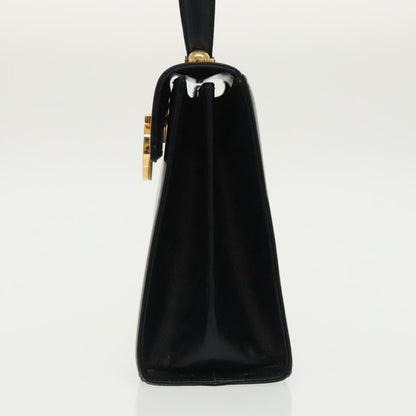 Salvatore Ferragamo Convertible Top Handle Bag Leather, BLACK, LEATHER, Handbag