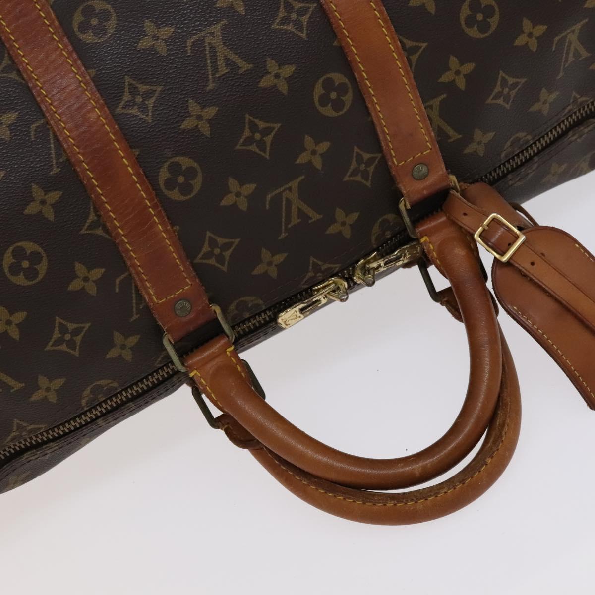 Louis Vuitton Keepall 55, Brown, Canvas, travel