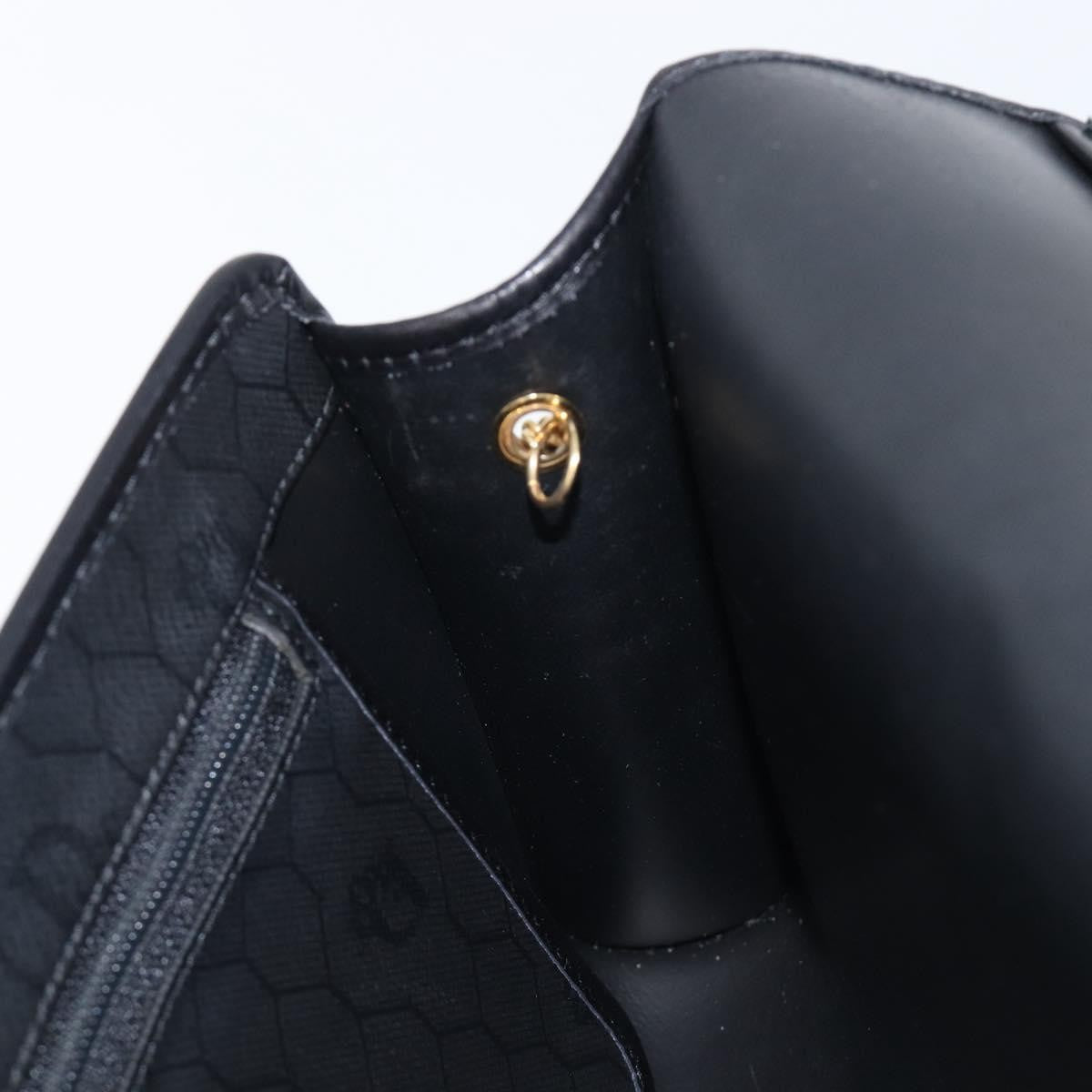 Christian Dior Vintage Honeycomb chain Canvas, Black, Canvas, Shoulder Bag