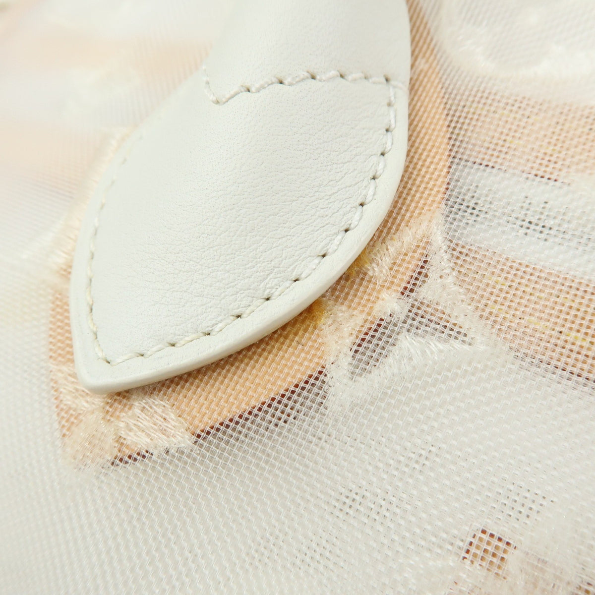 Louis Vuitton Transparence Lockit Mesh and Leather, White, Mesh, Handbag