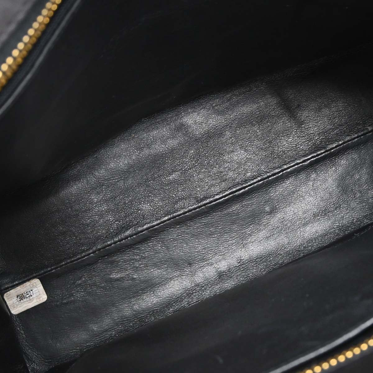 Chanel Vintage Chain Tote Quilted Lambskin, Black, Leather, Tote Bag