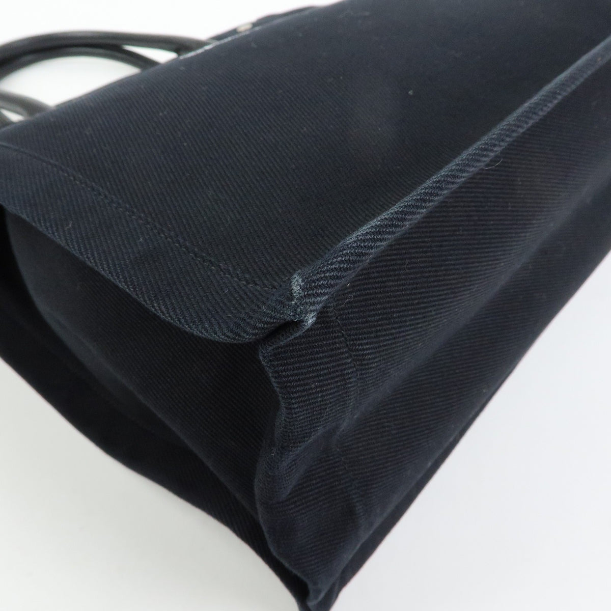 Saint Laurent Rive Gauche Shopper Canvas, Black, Canvas, Tote Bag