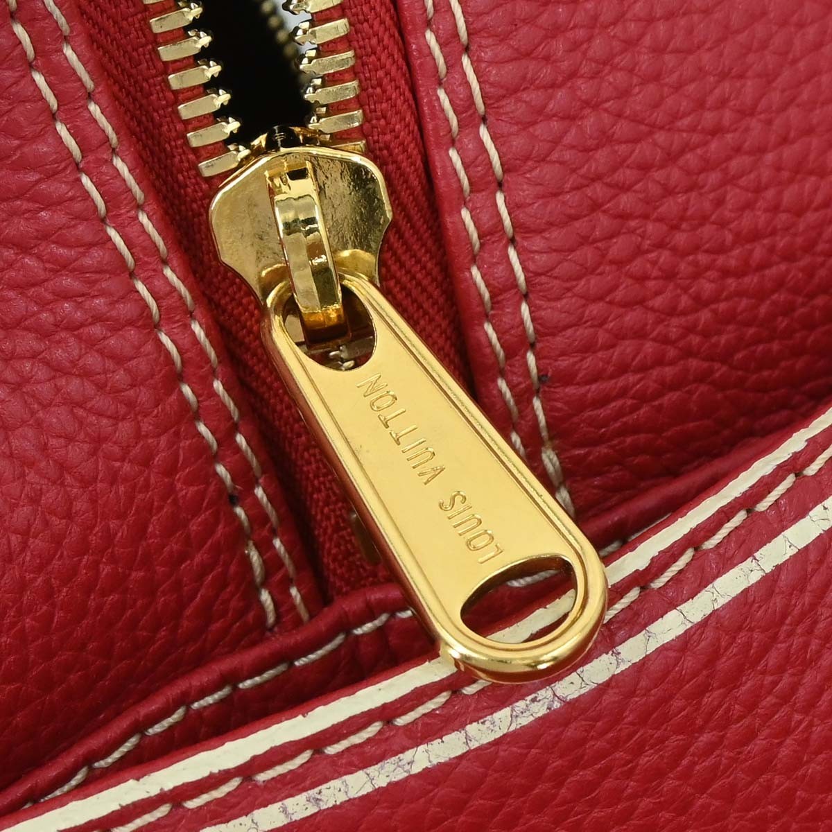 Louis Vuitton Carryall Leather, Red, Leather, Travel Bag
