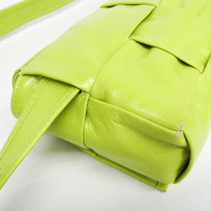Bottega Veneta Cassette Leather, Green, Leather, Clutch