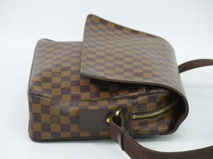Louis Vuitton Shelton Messenger Damier Ebene, Brown, Canvas, Shoulder Bag
