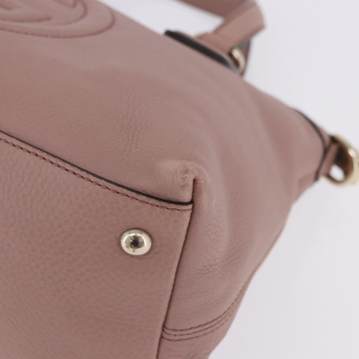 Gucci Soho Working Leather, Pink, Leather, Tote Bag
