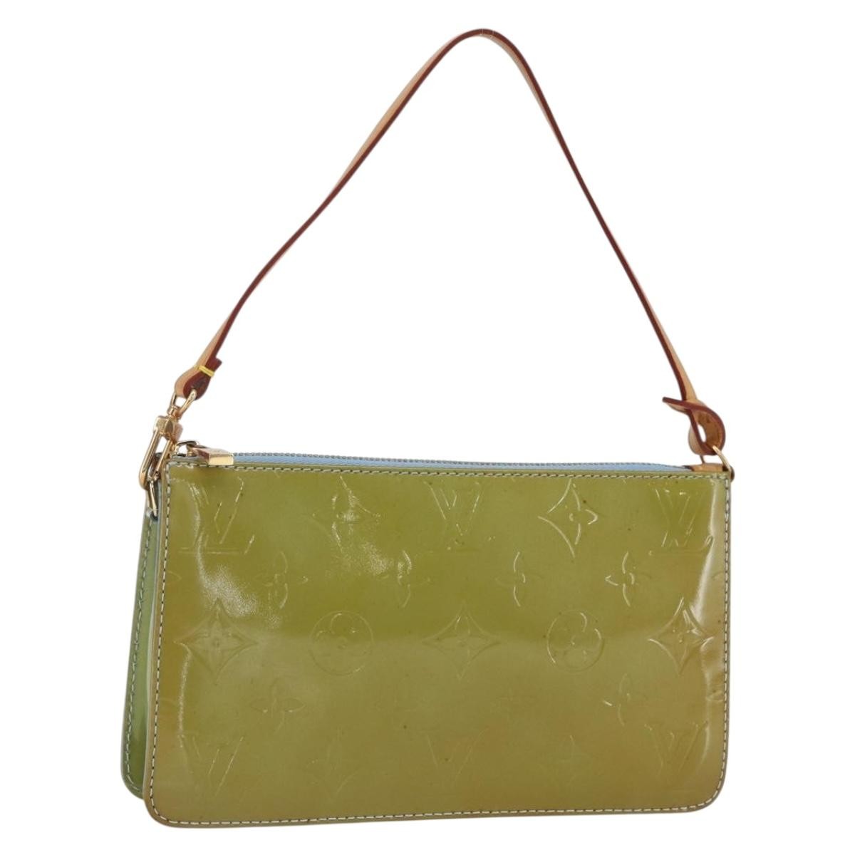 Louis Vuitton Lexington Pochette Monogram Vernis, Green, Patent Leather, Clutch