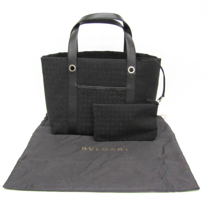 Bvlgari Logomania Canvas, Black, Canvas, Tote Bag