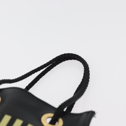 Fendi Fazzuolo Leather, Black, Polyester, Tote Bag