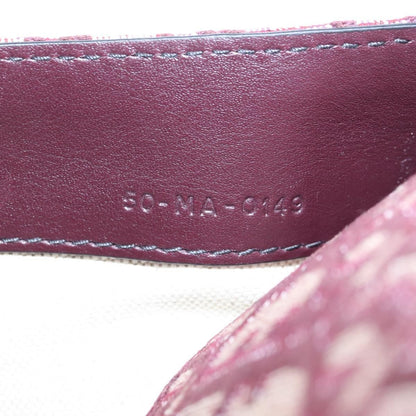 Christian Dior Saddle Belt Oblique Canvas, Burgundy, Canvas, Handbag