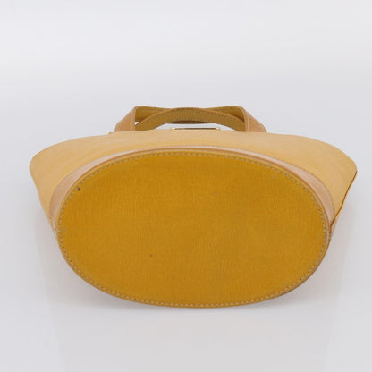 Burberry Handle Tote Leather, Yellow, Leather, Tote Bag
