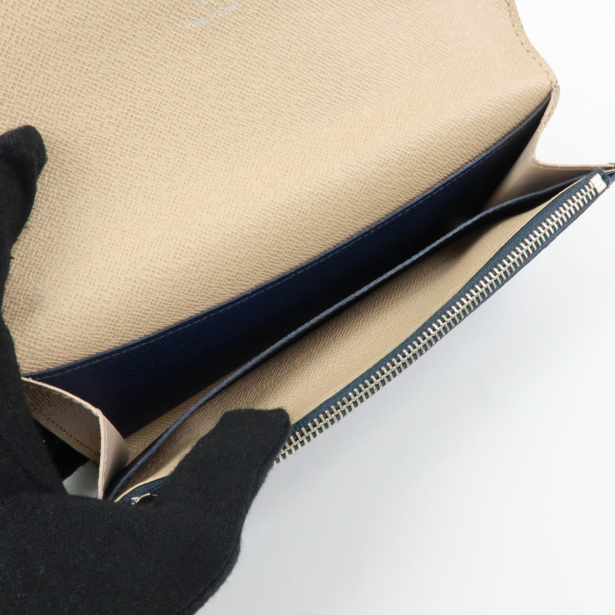 Louis Vuitton Emilie Epi Leather, Blue, Leather, Wallet