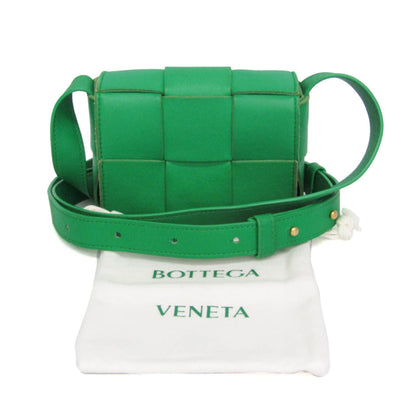 Bottega Veneta Cassette Maxi Intrecciato Leather, Green, Leather, Clutch
