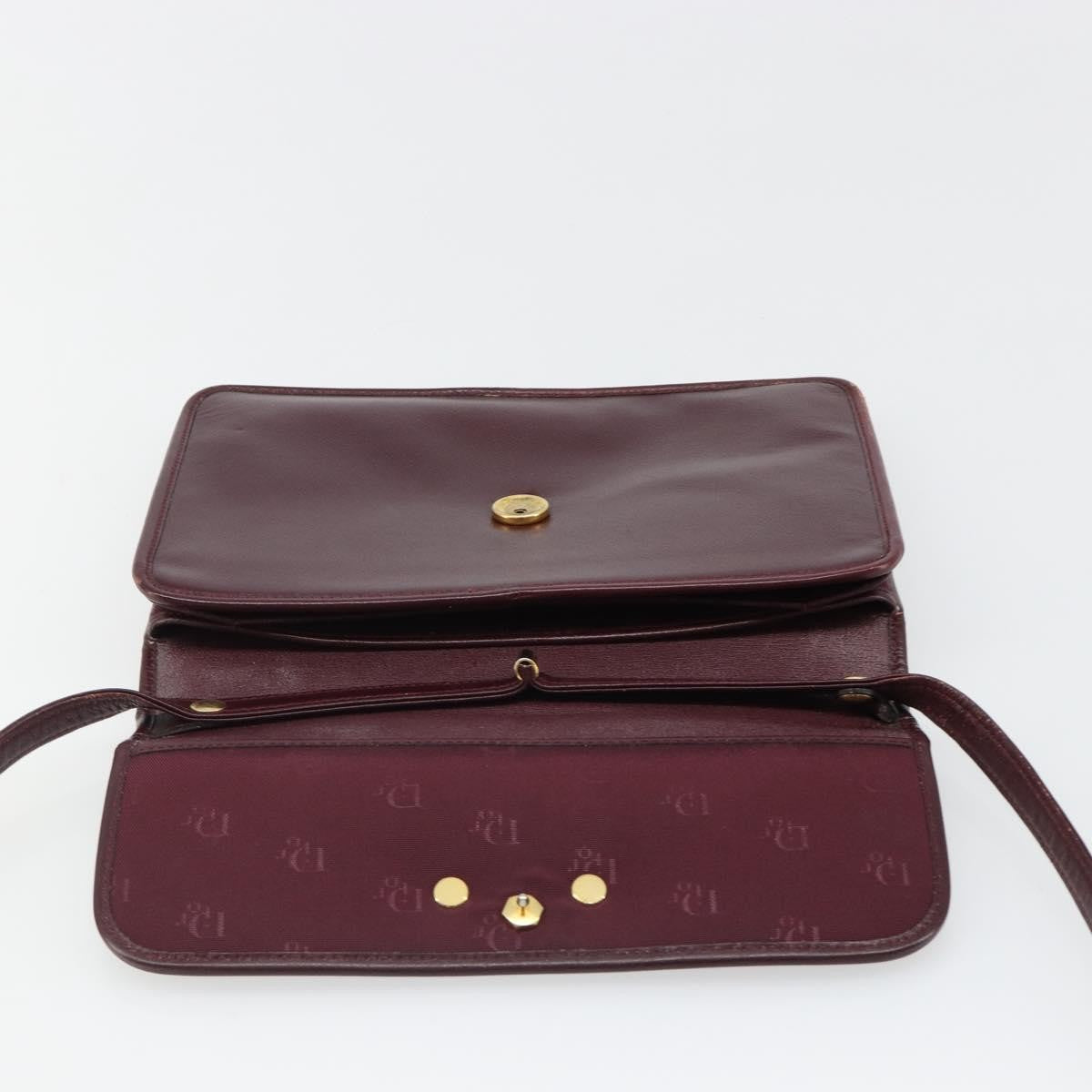 Christian Dior Shoulder Leather, Burgundy, Leather, Shoulder Bag