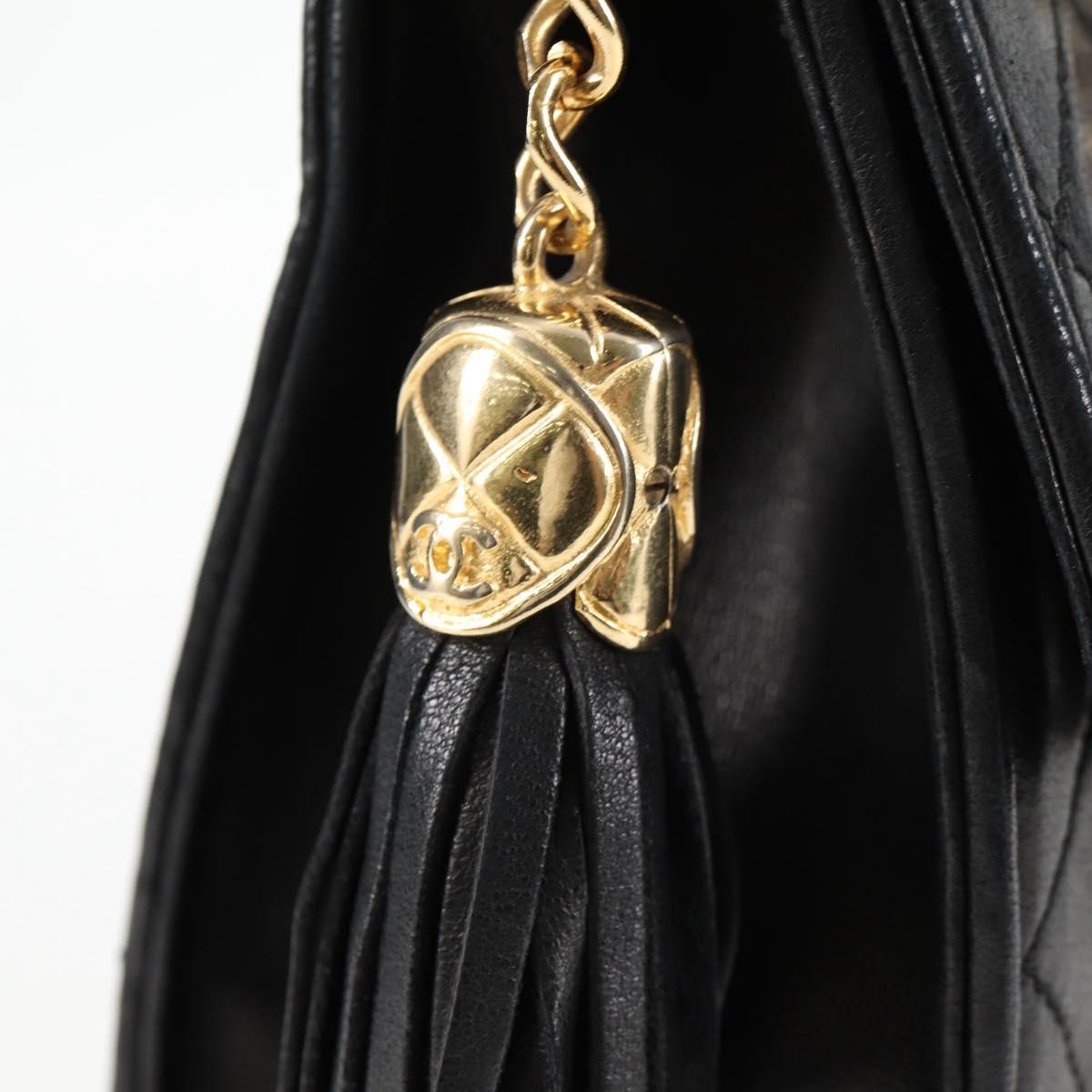 Chanel Coco Mark, Black, Leather, shoulder