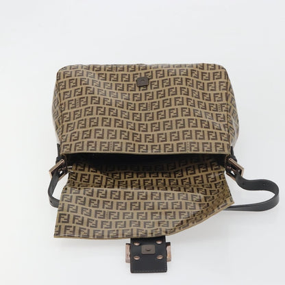 Fendi Mamma Baguette Zucchino canvas, Brown, Canvas, Shoulder Bag