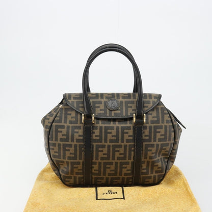 Fendi Vintage Zucca Canvas, Brown, Canvas, Tote Bag