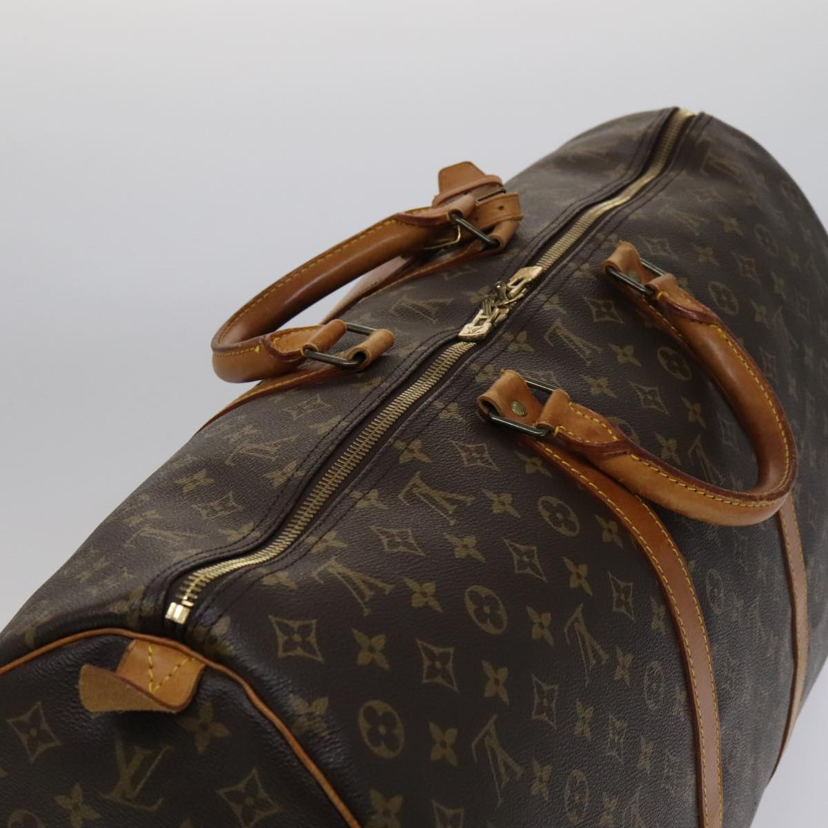 Louis Vuitton Keepall 60, Brown, Canvas, travel