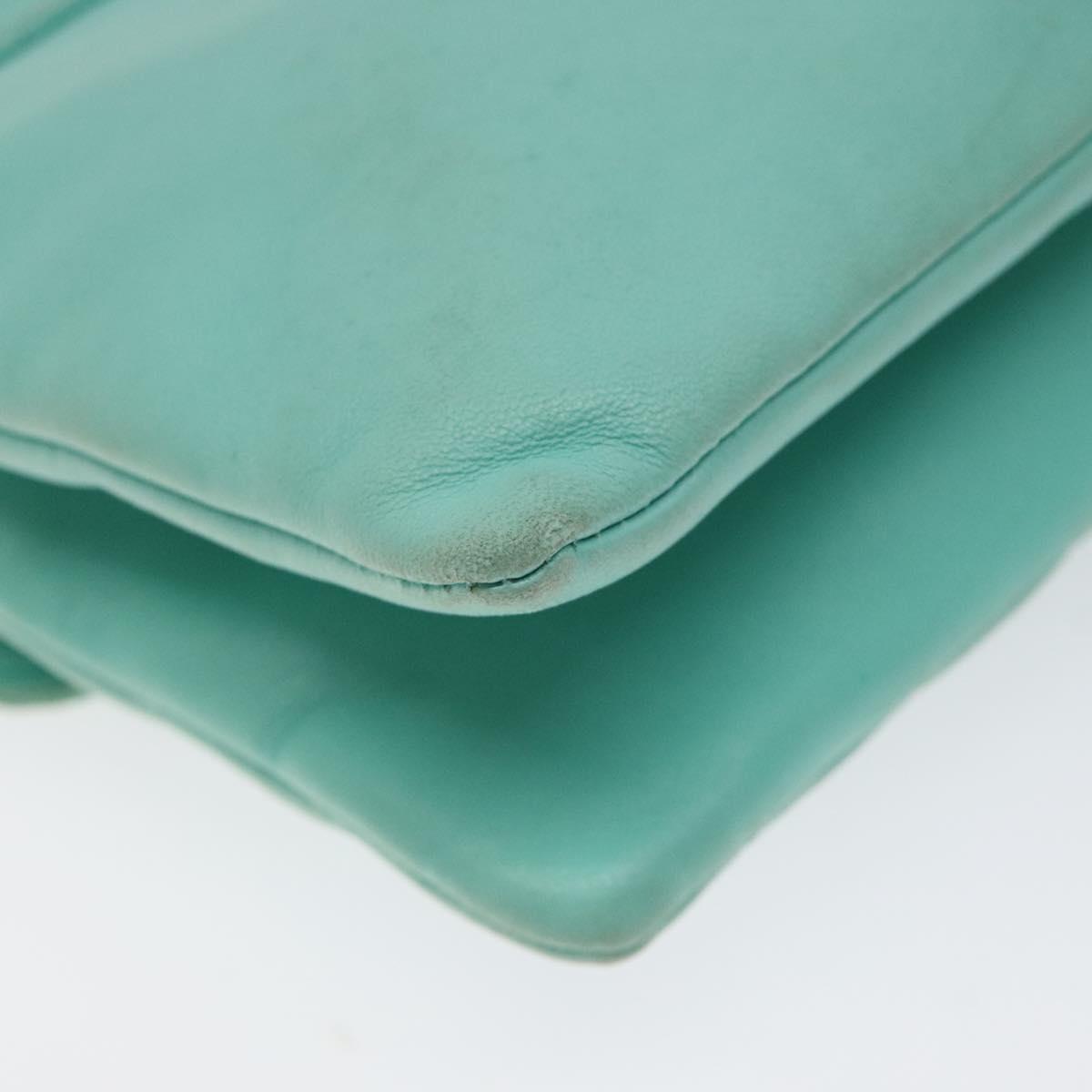 Chanel Chocolate bar, Blue, Leather, shoulder