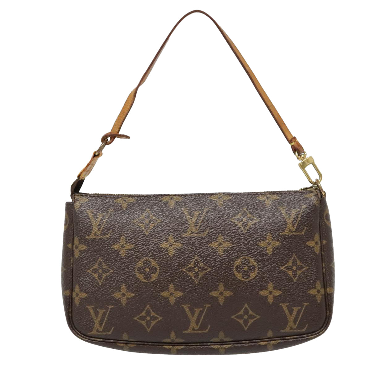 Louis Vuitton Pochette Accessoire, Brown, Canvas, clutch