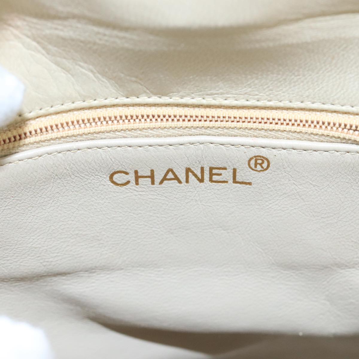 Chanel Camera, Beige, Leather, shoulder