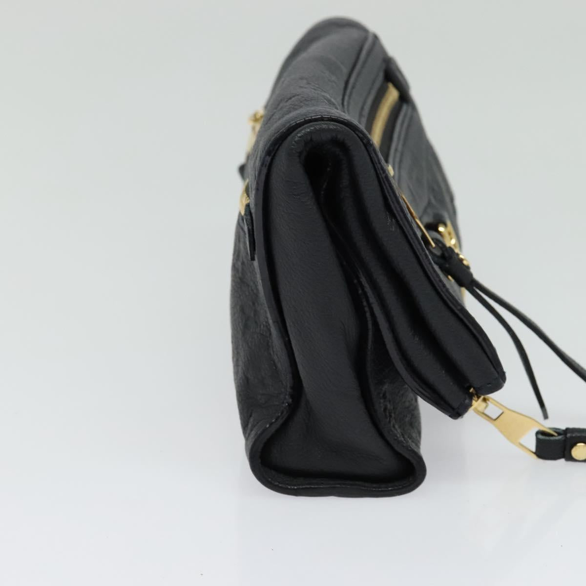 Louis Vuitton Petillante, Black, Leather, clutch