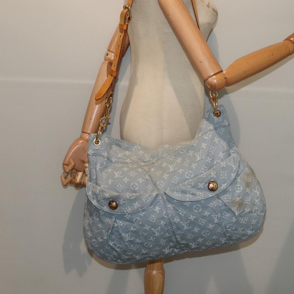 Louis Vuitton Daily, Grey, Denim - Jeans, shoulder