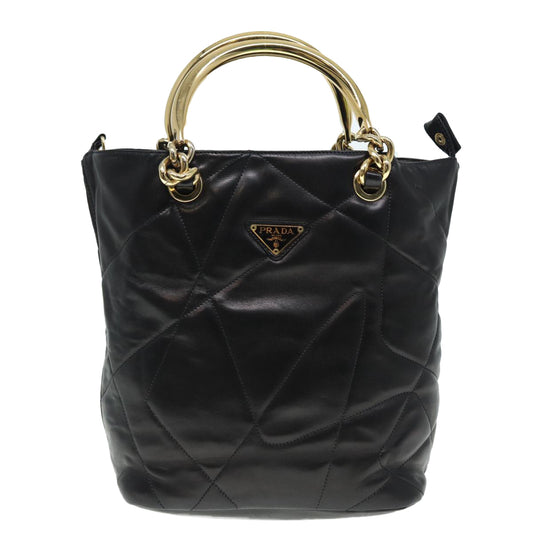 Prada, Black, Leather, handbag